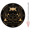 AHADEMAKER 1Pc Cone/Spike/Pendulum Natural Rose Quartz Stone Pendants DIY-GA0004-30E-1