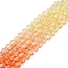 Gradient Color Baking Paint Glass Bead Strands X1-DGLA-A039-T6mm-A014-4