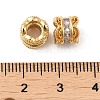 Rack Plating Brass Cubic Zirconia European Beads KK-K349-10G-4