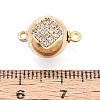 6Pcs Brass Clear Cubic Zirconia Box Clasps KK-T073-45G-4