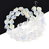 Transparency Electroplate Glass Beads Strands GLAA-T023-41A-01-2