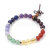 Natural Mixed Stone Stretch Bracelets BJEW-JB03907-02-1