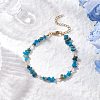 Natural Obsidian Chip Beaded Bracelets for Women BJEW-JB11742-09-1