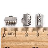 Tarnish Resistant 304 Stainless Steel Ribbon Crimp Ends STAS-E103-08C-3