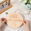 Do Not Disturb Wood Door Hanging Decorations AJEW-WH20006-65A-3