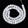 Frosted Imitation Jade Glass Beads Strands GLAA-T032-J6mm-MBB02-1