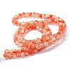 Baking Painted Transparent Crackle Glass Round Bead Strands DGLA-Q018-10mm-08-3