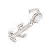 Brass Micro Pave Clear Cubic Zirconia Pendants KK-Z151-12P-02-2