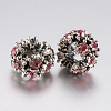 Tibetan Style Alloy Rhinestone European Beads PALLOY-F200-04D-2