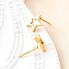 304 Stainless Steel Tiny Hollow Out Star Stud Earrings for Women STAS-A065-01G-1