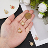 6Pcs 6 Colors Rack Plating Brass Pendant KK-DC0004-98-3
