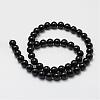 Natural Black Onyx Beads Strands G-N0309-23-6mm-2