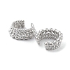 Round Ball Brass Cuff Earrings EJEW-D088-13P-2