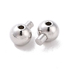 Anti-Tarnish Rhodium Plated 925 Sterling Silver Stopper Beads STER-D035-02P-3