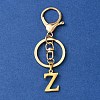 304 Stainless Steel Initial Letter Charm Keychains KEYC-YW00005-26-1