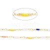 CCB Plastic & Glass Seed Beaded Chain CHC-D031-08G-2