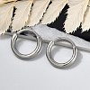 316 Surgical Stainless Steel Hoop Earrings EJEW-G416-42A-P-1