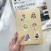 50Pcs Cute Girl PVC Waterproof Self-Adhesive Stickers PW-WG30563-01-5