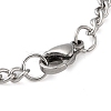 304 Stainlessa Steel Curb Chain Pendant Necklaces NJEW-H034-04P-3