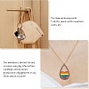 40Pcs 5 Styles Rainbow Printed Aspen Wood Big Pendants WOOD-CJ0001-69-7