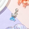 Angel Glass & Alloy Wing Pendant Decorations HJEW-MZ00134-04-2