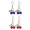 Cherry Glass Dangle Earrings EJEW-JE06255-2