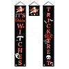 Halloween Hanging Sign for Home Office Front Door Porch Welcome Halloween Decorations HJEW-WH0023-008-1
