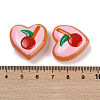 Handmade Heart Lampwork Beads Strands LAMP-P069-04B-05-4