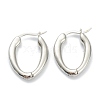 Brass Hoop Earrings EJEW-A058-27P-1