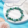 Summer Beach  Starfish Dyed Synthetic Turquoise & Faceted Glass Beaded Stretch Bracelets for Women Men BJEW-JB10454-02-4