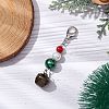 Christmas Iron Bell Pendant Decoration HJEW-JM02347-2