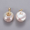 Natural Cultured Freshwater Pearl Pendants KK-L187-05A-2