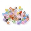 Transparent Crackle Acrylic Beads MACR-E025-24-8mm-1