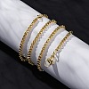 Rack Plating Brass Box Chain Necklaces for Women NJEW-A035-05G-02-2