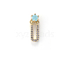 Brass Micro Pave Clear Cubic Zirconia Cabochons MRMJ-T015-43G-03-1