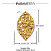 Textured 304 Stainless Steel Pendants STAS-OY016-49G-2