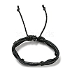5Pcs 5 Style Adjustable Braided Imitation Leather Cord Bracelet Set with Waxed Cord for Men BJEW-F458-14-3
