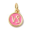 Real 18K Gold Plated Brass Enamel Charms KK-L216-001G-G04-1