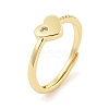 Brass Micro Pave Cubic Zirconia Adjustable Finger Rings for Women RJEW-U032-05G-4