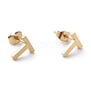 Ion Plating(IP) 304 Stainless Steel Stud Earrings STAS-Z028-A-14G-1