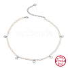 S925 Silver Freshwater Pearl Beaded Necklace RC3268-1-1