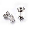 304 Stainless Steel Stud Earrings EJEW-H368-29B-P-2