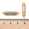 Alloy Enamel Column with Butterfly Links Connector Charms ENAM-M008-10G-3