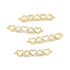 Brass Micro Pave Clear Cubic Zirconia Connector Charms KK-E068-VB051-3