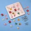 DIY 3D Flower Dangle Earring Making Kit DIY-SZ0008-56-4