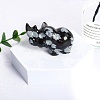 Natural Snowflake Obsidian Carved Rhinoceros Statue PW-WG44714-04-1