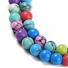 Synthetic Turquoise Beads Strands G-U004-02S-3