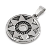 304 Stainless Steel Pendant Rhinestone Setting STAS-D112-11AS-2