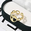 Brass Open Cuff Rings for Women RJEW-K289-01G-T-3