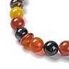 Natural Agate Beads Stretch Bracelets BJEW-A025-01C-3